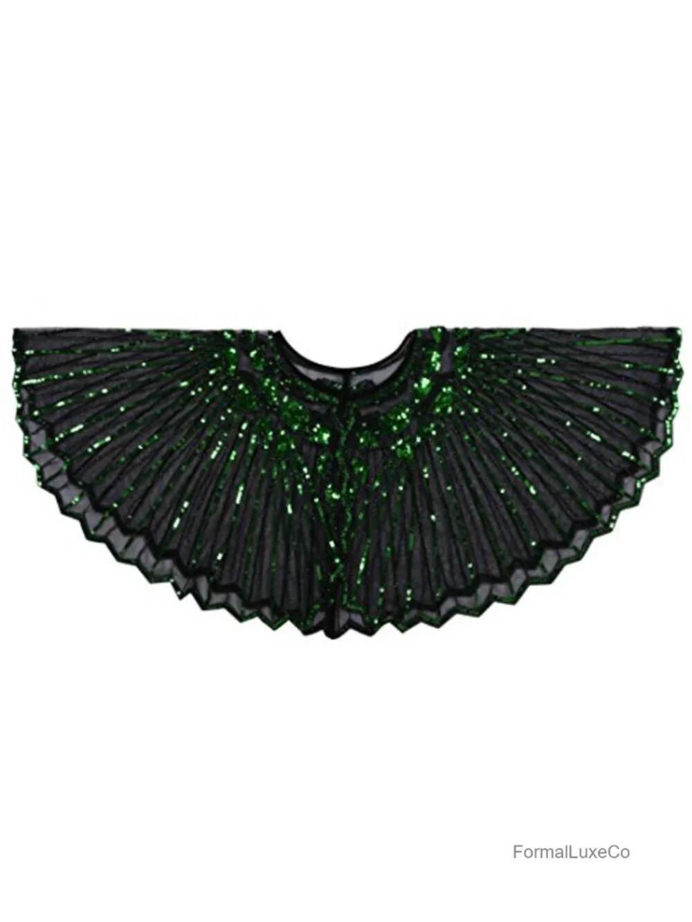 1920s Sequin Beaded Cape Cover Up Evening Party Bolero Shawl